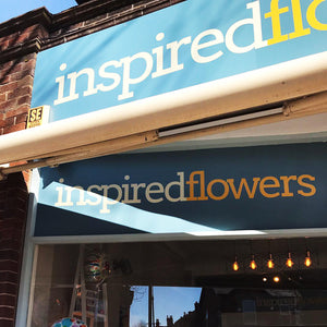 Outside florist southport Inspired Flowers on sunny afternoon