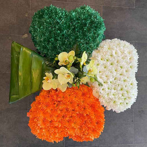 funeral floral arrangement shamrock