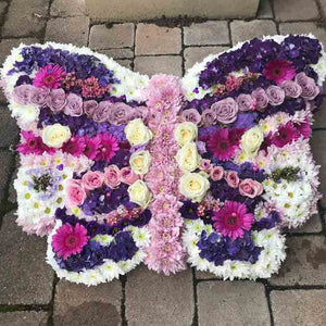 butterfly floral tribute funeral flowers southport