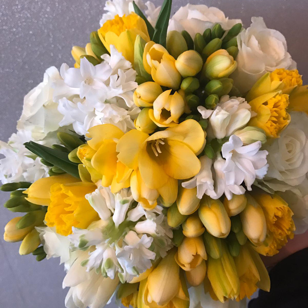 spring inspired wedding bouquet - copyright inspired flowers