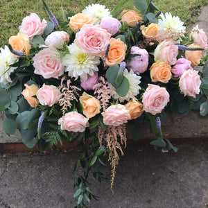 country garden style wedding arrangement inspired by florist - copyright inspired flowers