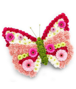 Butterfly Floral Tribute handcrafted with the freshest of flowers and lovingly made our expert florist by Inspired Flowers