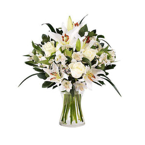 Inspired Flowers classic lily and rose handtied bouquet