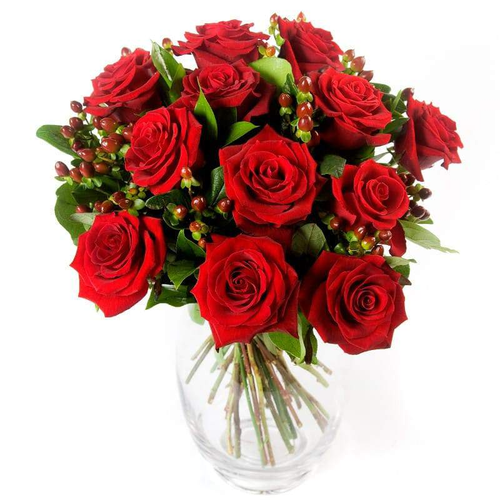 Dozen Red Rose Hand-tied bouquet by Inspired florist Birkdale